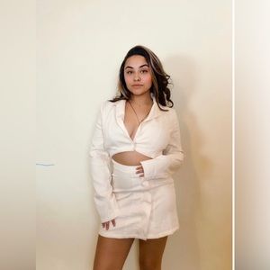 cropped blazer jacket style mini dress size small